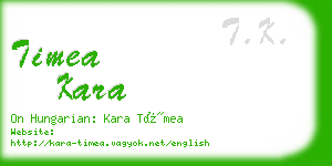 timea kara business card